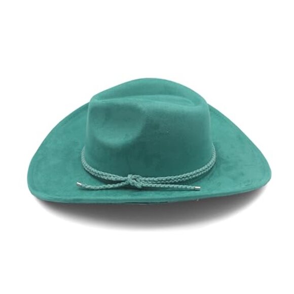 Suede Western Cowboy Hat Wide Brim Classic Fedora Unisex One Size Fits All main image 6